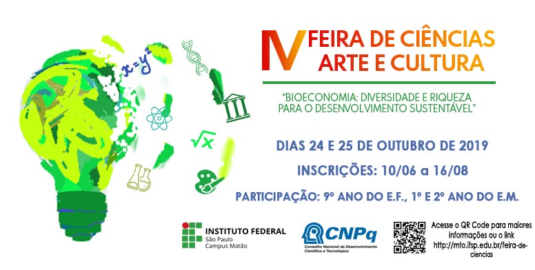 Cartaz 4ª Feira de Ciências 2019